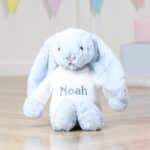 Personalised Jellycat pale blue bashful bunny soft toy Baby Shower Gifts 3