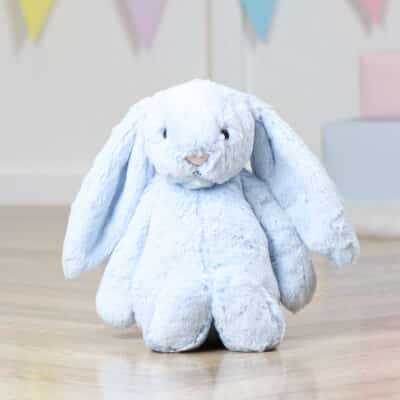 Personalised Jellycat pale blue bashful bunny soft toy Baby Shower Gifts 2