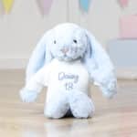 Personalised Jellycat pale blue bashful bunny soft toy Baby Shower Gifts 7