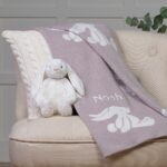 Personalised Jellycat beige bashful bunny and baby blanket gift set Baby Gift Sets 7