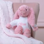 Personalised Jellycat petal pink bashful bunny soft toy Baby Shower Gifts 3