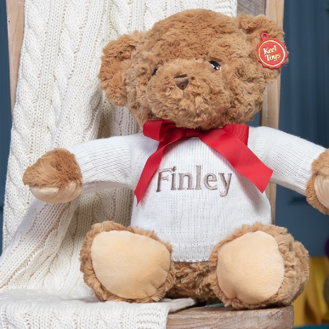 Personalised keeleco recycled large teddy bear soft toy