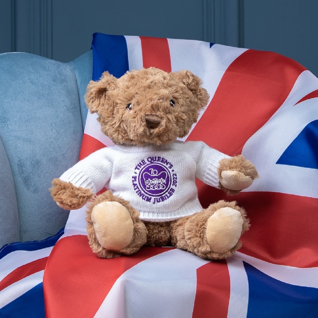 Queen Elizabeth II platinum jubilee 2022 collectable small teddy bear