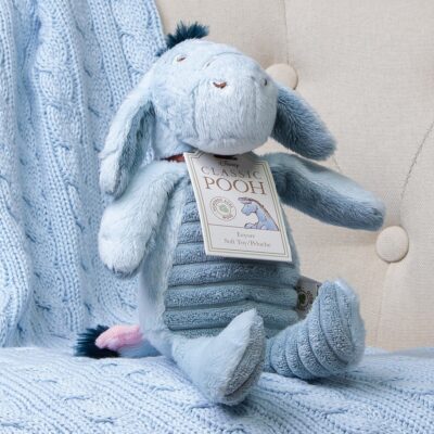 Toffee Moon personalised luxury cable baby blanket and Eeyore soft toy 2