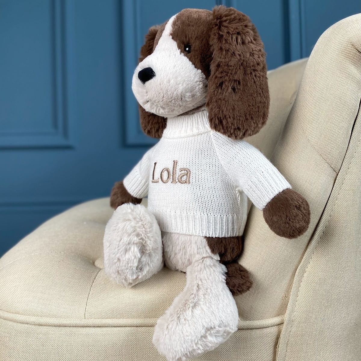 Personalised Jellycat Bashful Fudge Puppy soft toy Jellycat 2