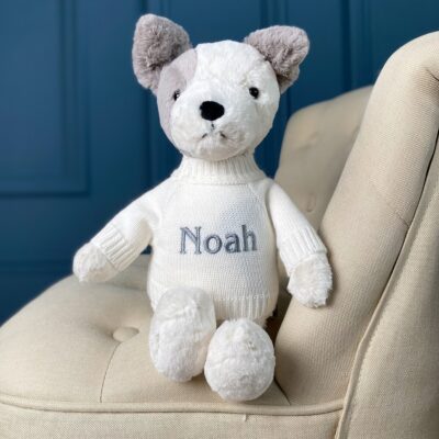 Personalised Jellycat Bashful Terrier Puppy soft toy 3