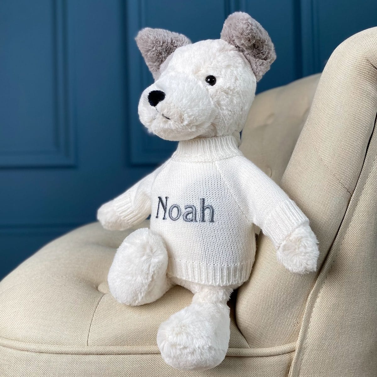 Personalised Jellycat Bashful Terrier Puppy soft toy Birthday Gifts 2