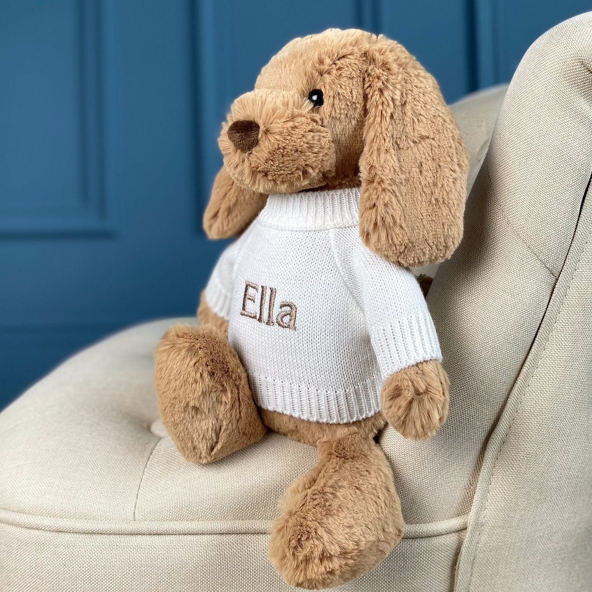 Personalised Jellycat Bashful Toffee Puppy soft toy Jellycat 2