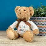 Father’s Day Keeleco recycled large Dougie gift bear soft toy with ‘BEST DAD’ jumper Father's Day Gifts 3