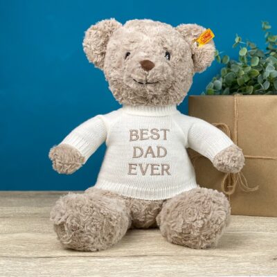 Father’s Day ‘Best Dad Ever’ Steiff honey teddy bear large soft toy Father's Day Gifts