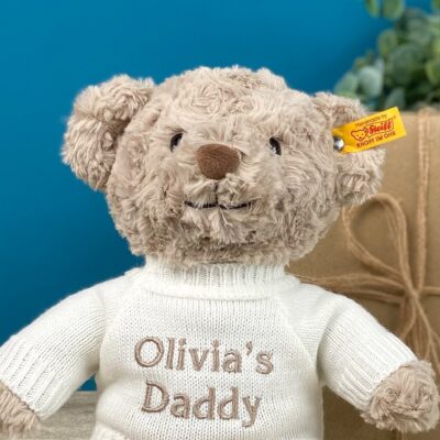 Father’s Day Personalised Steiff honey teddy bear medium soft toy 2