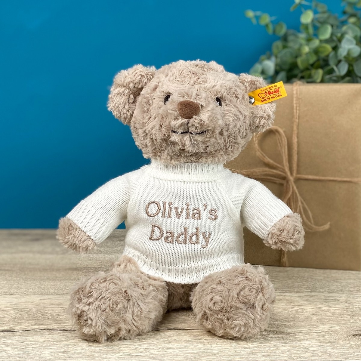 Father’s Day Personalised Steiff honey teddy bear medium soft toy