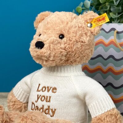Father’s Day ‘Love You Daddy’ Steiff Jimmy teddy bear medium soft toy 2
