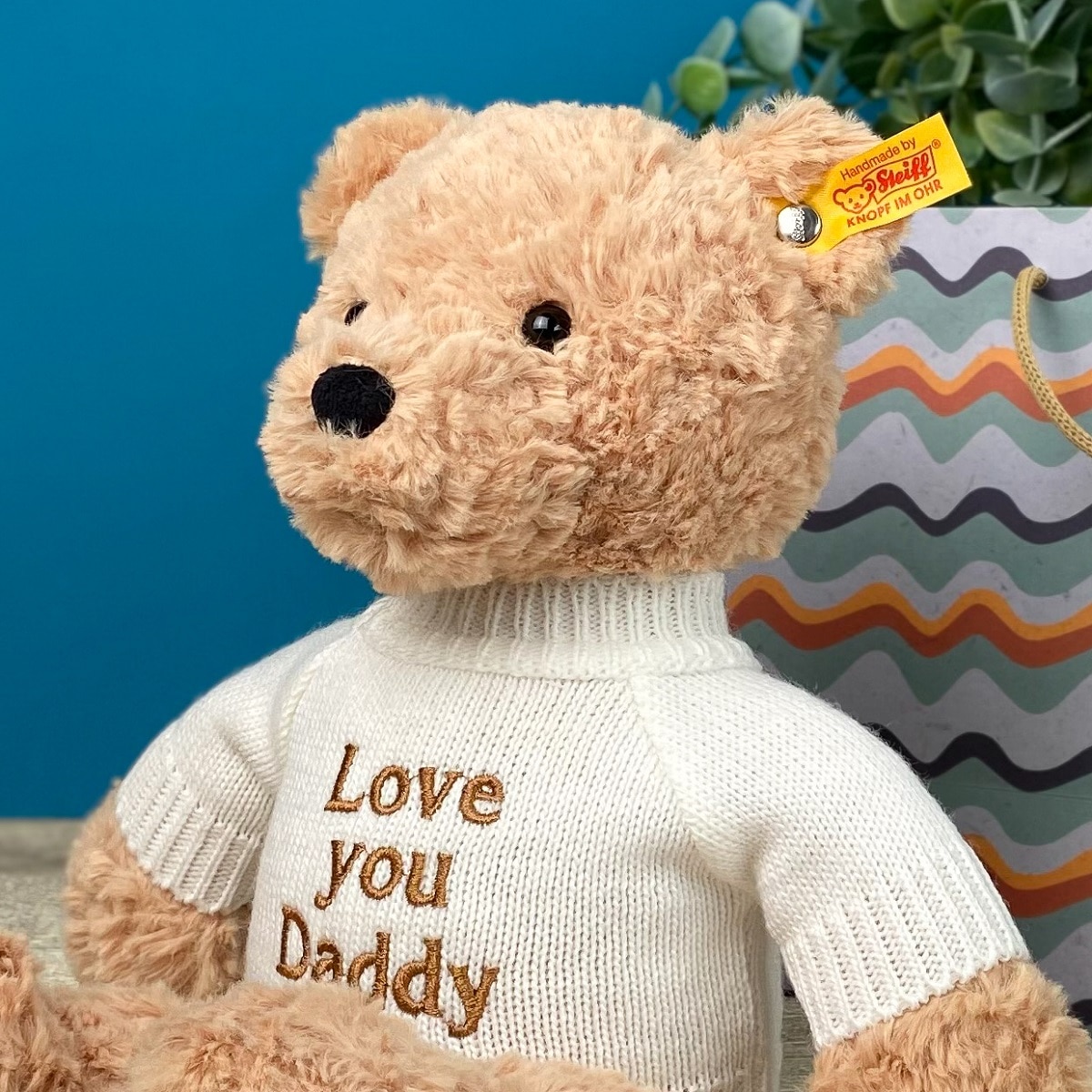 Father’s Day 'Love You Daddy' Steiff Jimmy teddy bear medium soft toy