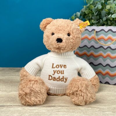 Father’s Day ‘Love You Daddy’ Steiff Jimmy teddy bear medium soft toy Father's Day Gifts