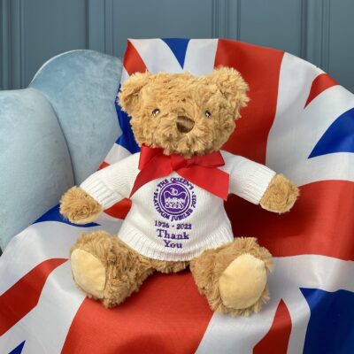 Queen Elizabeth II remembrance small teddy bear – limited edition Personalised Soft Toys 2