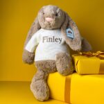 Personalised Jellycat large beige bashful bunny soft toy Baby Shower Gifts 3