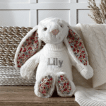 Personalised Jellycat cream blossom bunny soft toy Christening Gifts 3