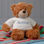 Personalised Aurora brown bonnie bear large teddy soft toy Personalised Baby Gift Offers and Sale 4