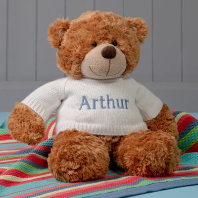 Personalised Aurora brown bonnie bear large teddy soft toy Personalised Baby Gift Offers and Sale 3