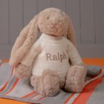 Personalised Jellycat large beige bashful bunny soft toy Baby Shower Gifts 4