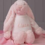 Personalised Jellycat large pale pink bashful bunny soft toy Baby Shower Gifts 4
