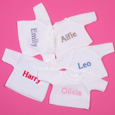 Personalised Jumpers to fit Jellycat, Steiff, Keel and Mood Bears large 36cm soft toys Jumpers For Soft Toys 2