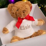 Personalised keeleco recycled medium teddy bear soft toy Baby Shower Gifts 4