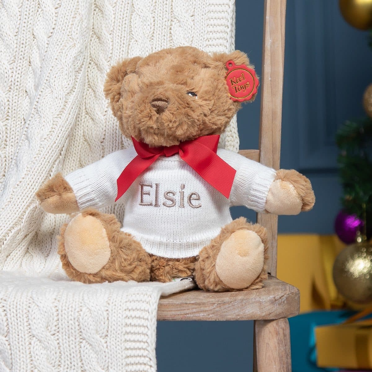 Personalised keeleco recycled medium teddy bear soft toy Baby Shower Gifts 2