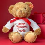 Personalised ‘My First Christmas’ keeleco recycled large teddy bear soft toy Christmas Gifts 4
