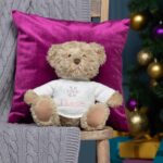 Personalised Keel sherwood medium teddy bear soft toy with ‘Snowflake’ jumper Christmas Gifts 5