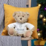 Personalised Keel sherwood medium teddy bear soft toy with ‘Snowflake’ jumper Christmas Gifts 4