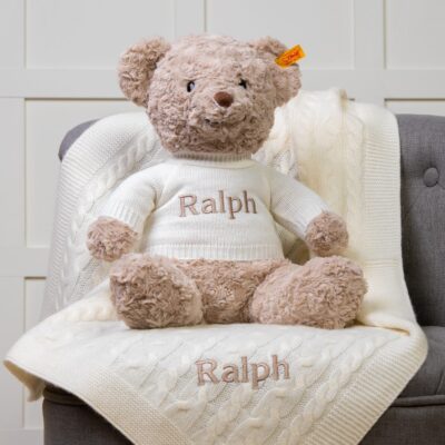Personalised Teddy Bear & Blanket Gift Sets