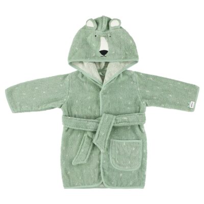 Personalised Trixie Baby Polar Bear bathrobe Bath Time 2