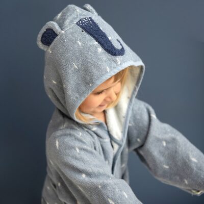Personalised Trixie Elephant bathrobe Bath Time 2