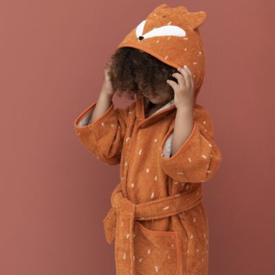 Personalised Trixie Fox bathrobe Bath Time 2