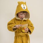 Personalised Trixie Baby Lion bathrobe Bath Time 4