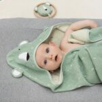 Personalised Trixie Polar Bear hooded baby towel Bath Time 5