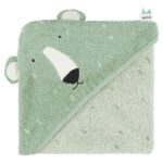 Personalised Trixie Polar Bear hooded baby towel Bath Time 3
