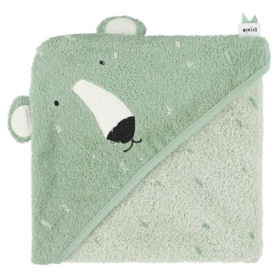 Personalised Trixie Polar Bear hooded baby towel Bath Time