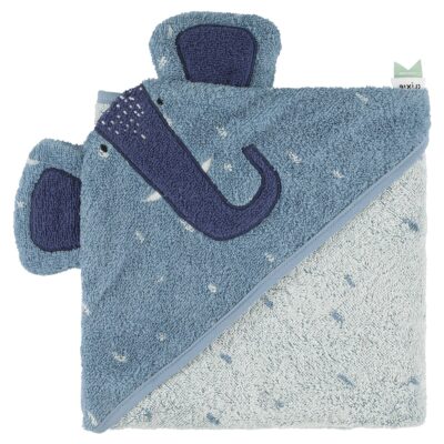 Personalised Trixie Elephant hooded baby towel Bath Time