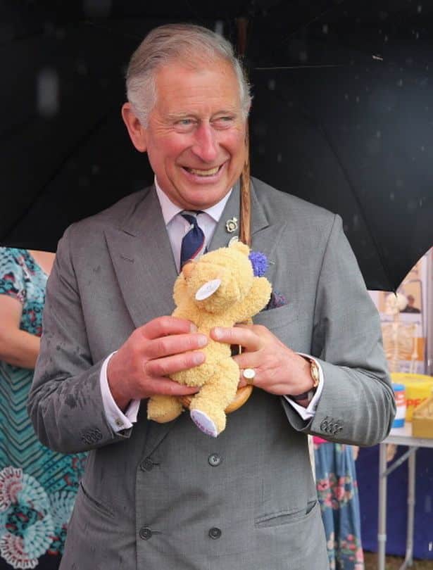 king charles and a teddy bear