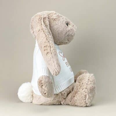 Flower girl personalised Jellycat large beige bashful bunny soft toy Wedding Gifts 2