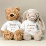 Flower girl personalised Jellycat large beige bashful bunny soft toy Wedding Gifts 8