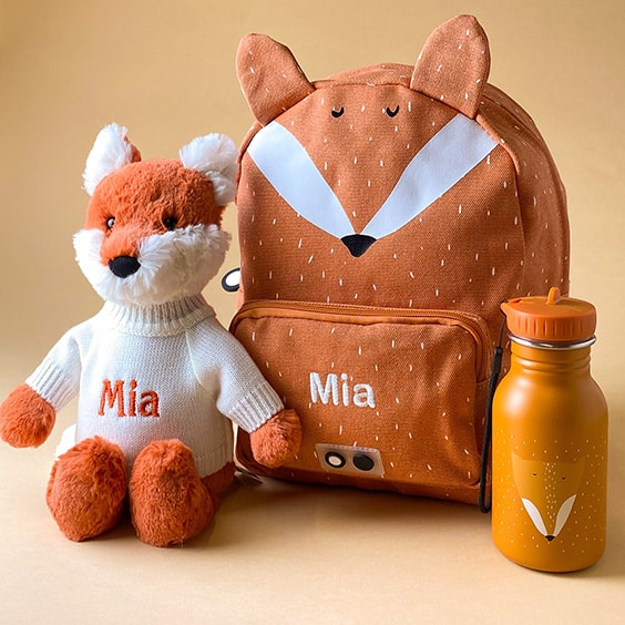 Mia fox teddy water bottle and Mia fox rucksack set