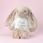Flower girl personalised Jellycat medium beige blossom bunny soft toy Wedding Gifts 4