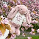 Flower girl personalised Jellycat medium bashful luxe bunny rosa Jellycat 3