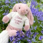 Flower girl personalised Jellycat medium bashful luxe bunny rosa Jellycat 5