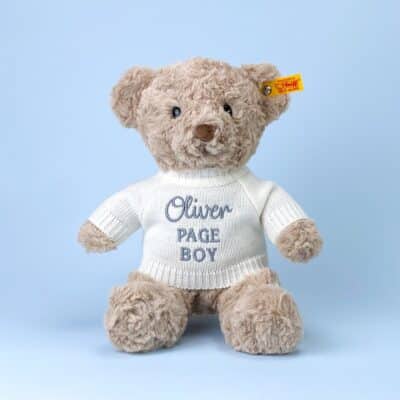 Personalised page boy Steiff Honey medium teddy bear Wedding Gifts 2