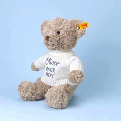 Personalised page boy Steiff Honey medium teddy bear Wedding Gifts 2